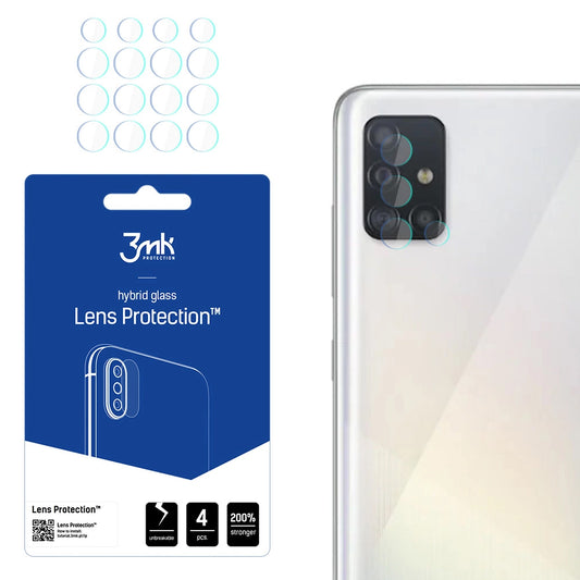 Zaštitna folija za zadnju kameru 3MK Protection za Samsung Galaxy A52s 5G A528 / A52 5G A526, Fleksibilno staklo, Set od 4 komada, Providna