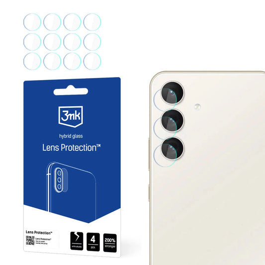 Zaštitna folija za zadnju kameru 3MK Protection za Samsung Galaxy S24 S921, Fleksibilno staklo, Set od 4 komada, Providna