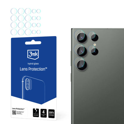 Zaštitna folija za zadnju kameru 3MK Protection za Samsung Galaxy S24 Ultra S928, Fleksibilno staklo, Set od 4 komada, Providna