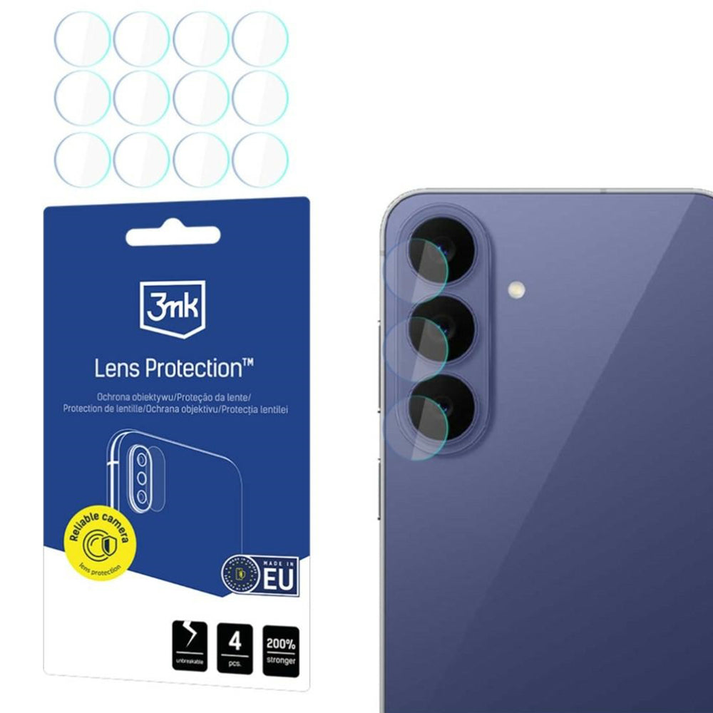 Zaštitna folija za zadnju kameru 3MK Protection za Samsung Galaxy S26 FE S741, kaljeno staklo, set od 4 komada, providna