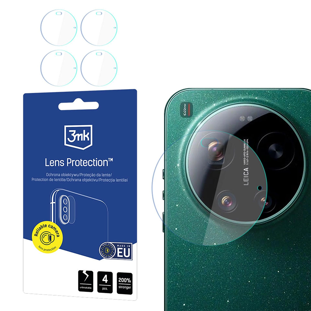 Folija za zaštitu zadnje kamere 3MK Protection za Xiaomi 17 Ultra, Fleksibilno staklo, Set od 4 komada, Providna
