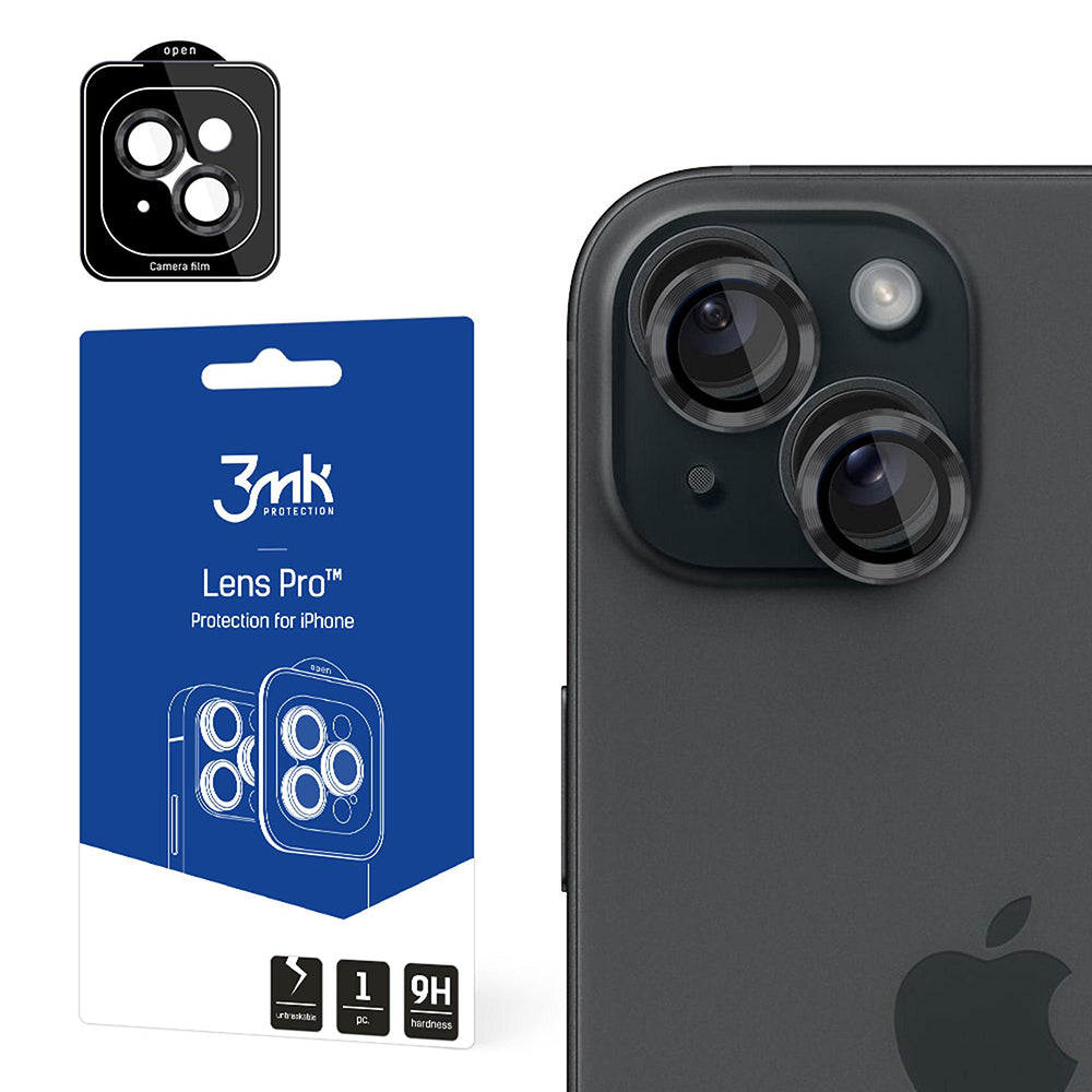 Zaštitna folija za zadnju kameru 3MK Protection Pro za Apple iPhone 15, Kaljeno staklo, Siva
