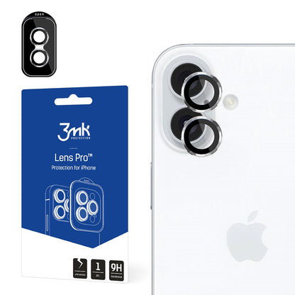 Zaštitna folija za zadnju kameru 3MK Protection Pro za Apple iPhone 16 Plus / 16, Kaljeno staklo, Srebrna