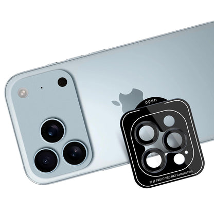 Folija za zaštitu zadnje kamere 3MK Protection Pro za Apple iPhone 17 Pro Max / 17 Pro, Kaljeno staklo, Crna