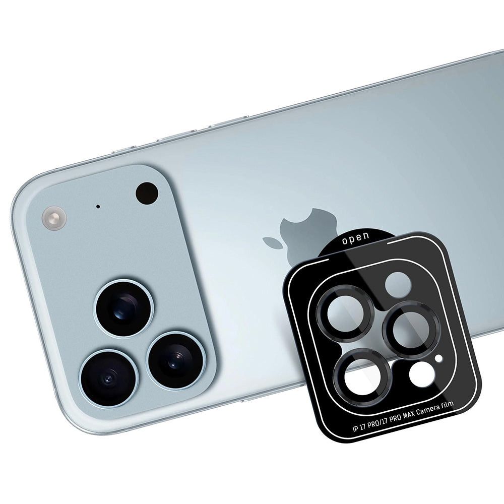Folija za zaštitu zadnje kamere 3MK Protection Pro za Apple iPhone 17 Pro Max / 17 Pro, Kaljeno staklo, Crna