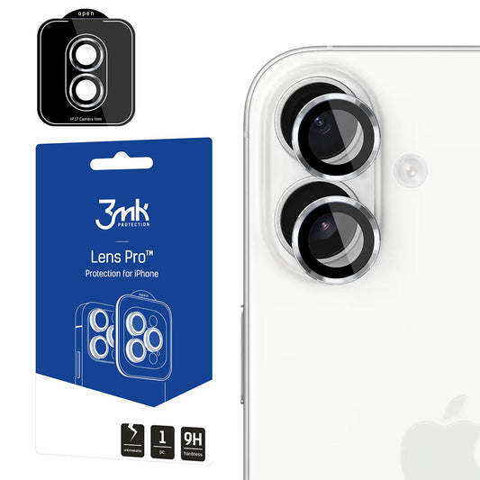 Folija za zaštitu zadnje kamere 3MK Protection Pro za Apple iPhone 17, Kaljeno staklo, Srebrna