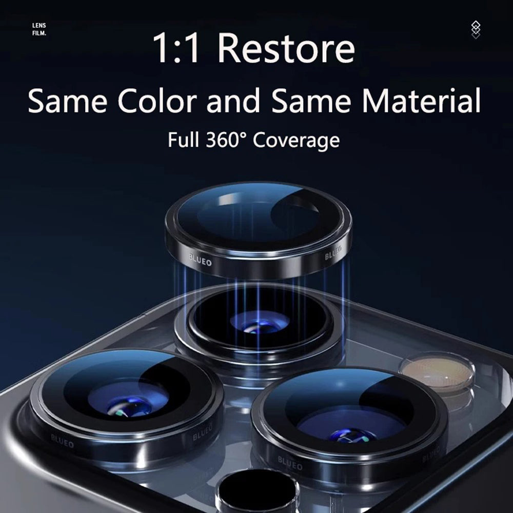 Zaštitna folija za zadnju kameru Blueo 99 Anti-Reflektivna HD za Apple iPhone 16 Pro Max / 16 Pro, Kaljeno staklo, Srebrna
