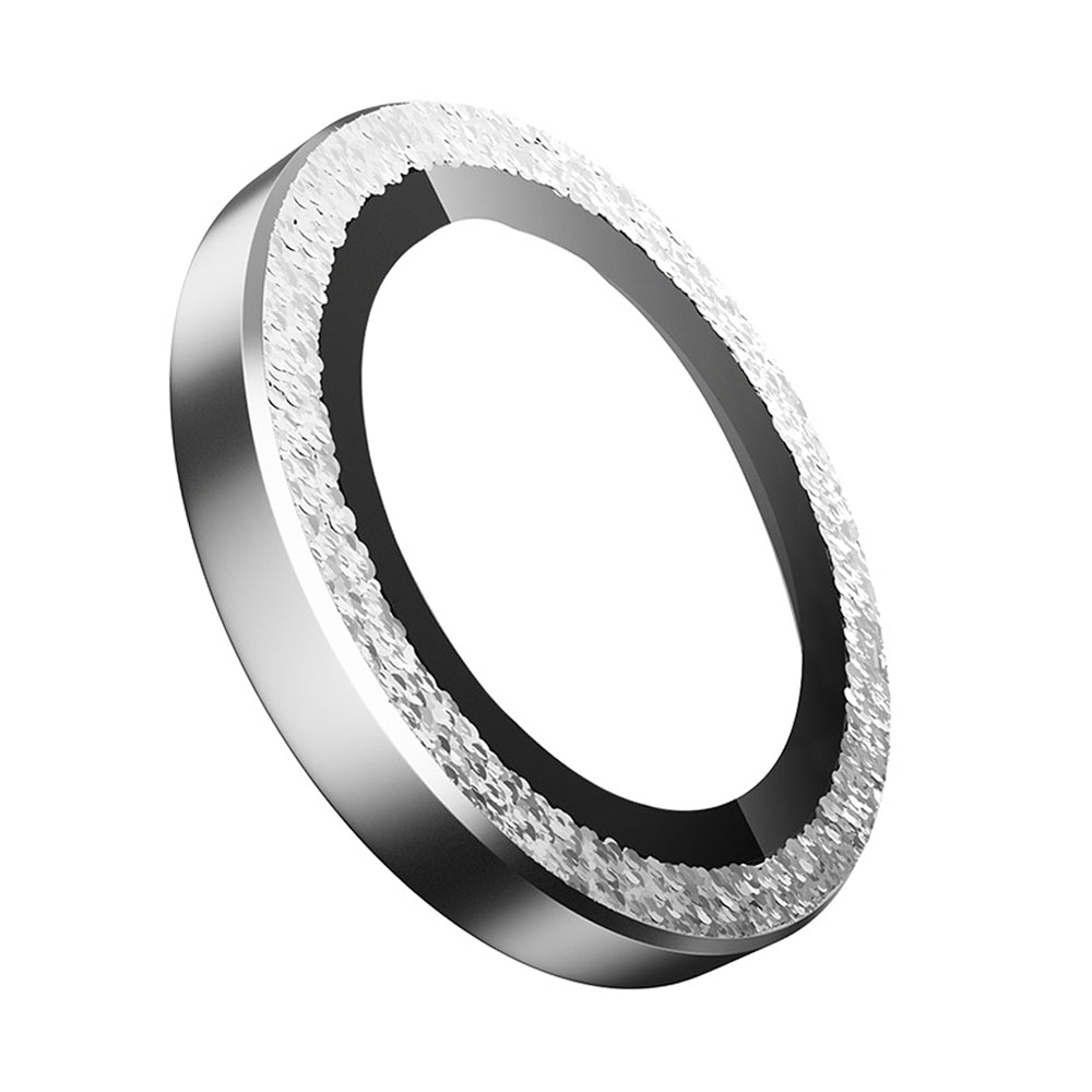 Zaštitna folija za zadnju kameru Blueo Glitter Diamond Metal Frame za Apple iPhone 16 Pro Max / 16 Pro, Kaljeno staklo, Srebrna