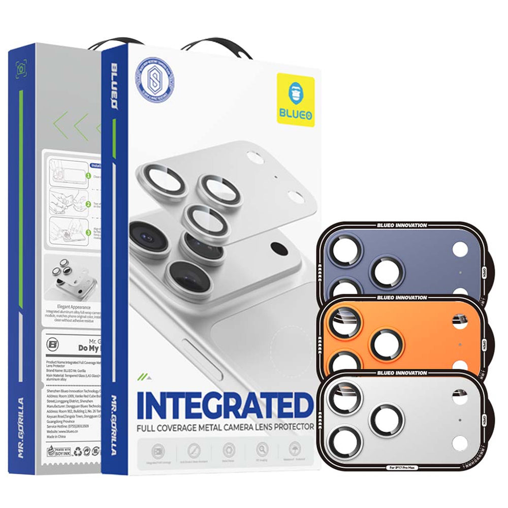 Blueo Integrated Metal zaštitna folija za zadnju kameru za Apple iPhone 17 Pro Max, kaljeno staklo, srebrna