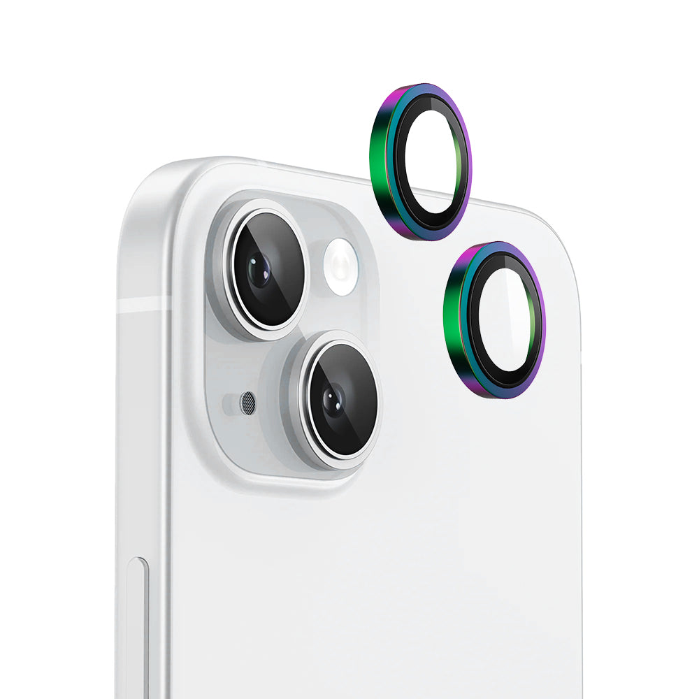Zaštitna folija za zadnju kameru Blueo Metal Frame za Apple iPhone 15 Plus / 15, Kaljeno staklo, Višebojno