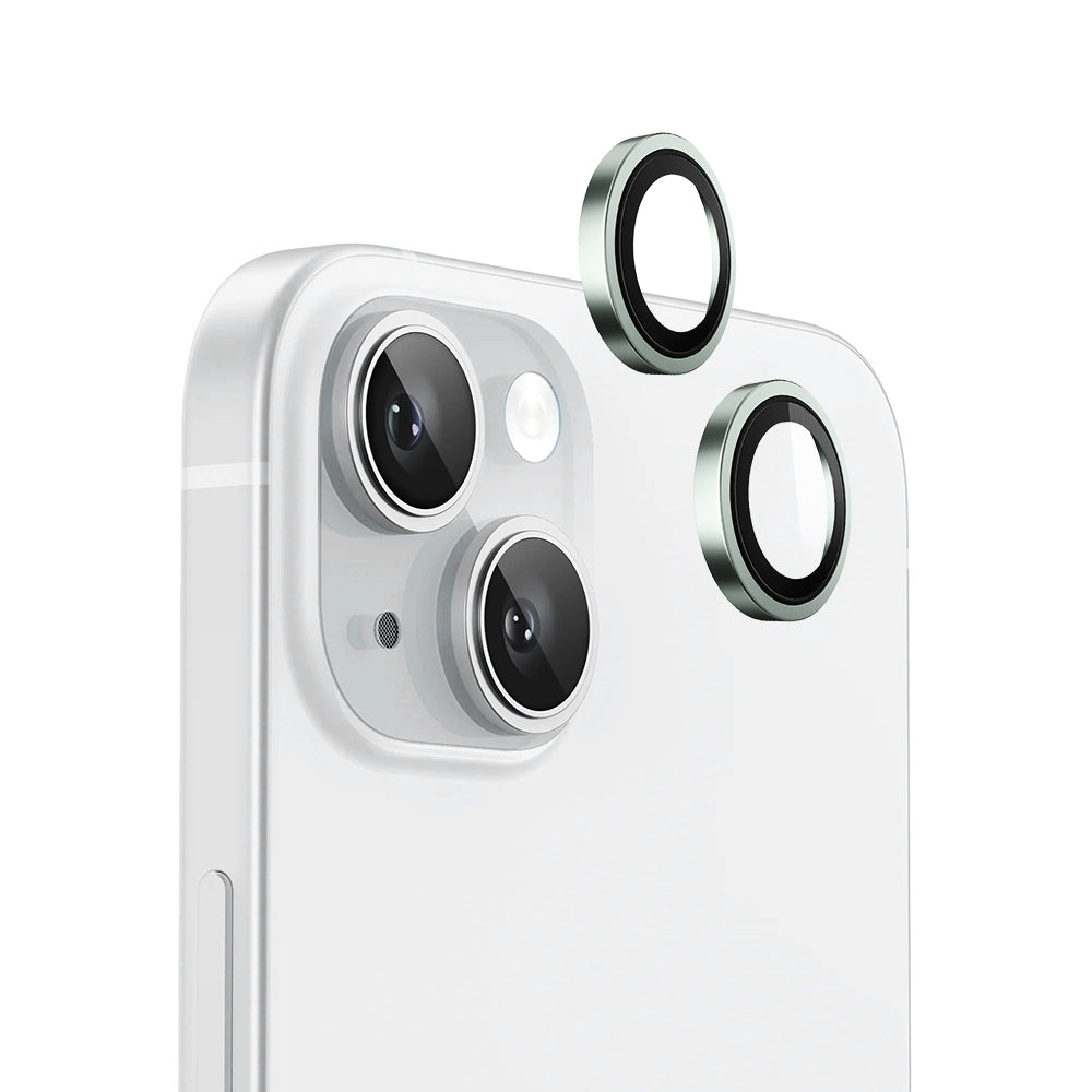 Zaštitna folija za zadnju kameru Blueo Metal Frame za Apple iPhone 15 Plus / 15, Kaljeno staklo, Zelena