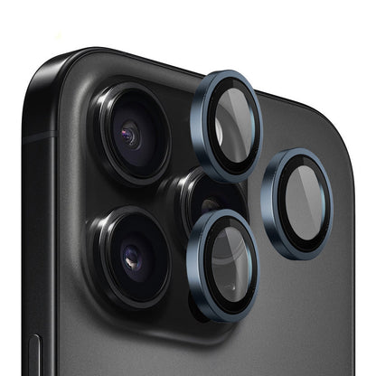 Zaštitna folija za zadnju kameru Blueo Metal Frame za Apple iPhone 15 Pro Max, Kaljeno staklo, Plava