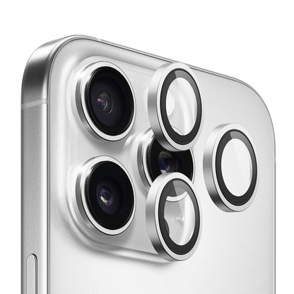 Zaštitna folija za zadnju kameru Blueo Metal Frame za Apple iPhone 16 Pro Max / 16 Pro, Kaljeno staklo, Srebrna