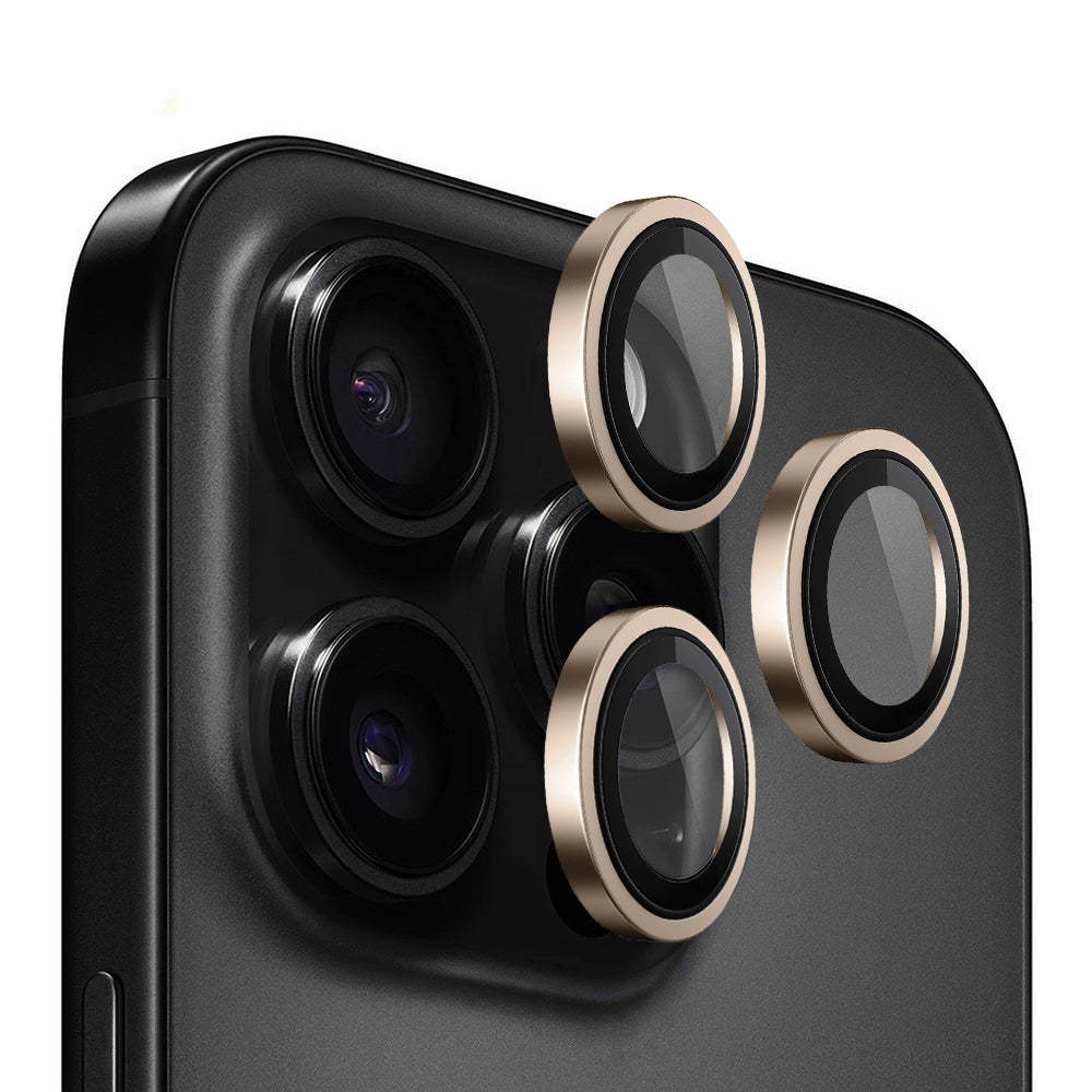 Zaštitna folija za zadnju kameru Blueo Metal Frame za Apple iPhone 16 Pro Max / 16 Pro, Kaljeno staklo, Bronzana