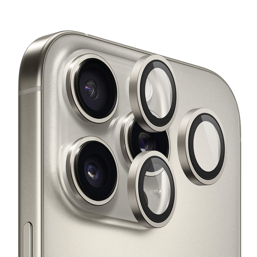 Zaštitna folija za zadnju kameru Blueo Metal Frame za Apple iPhone 16 Pro Max / 16 Pro, Kaljeno staklo, Metalik siva