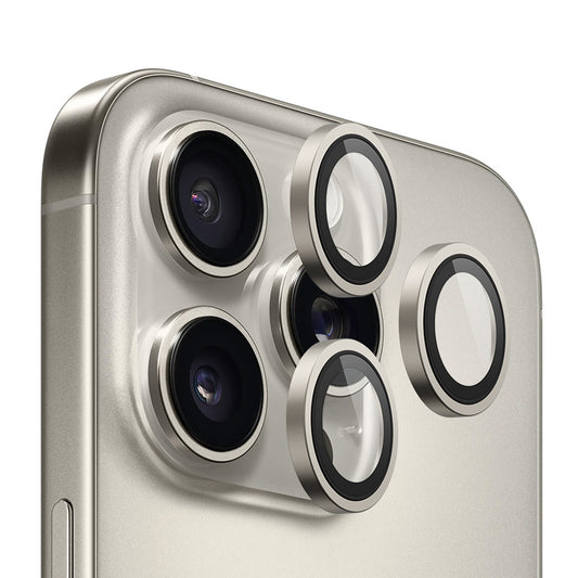 Zaštitna folija za zadnju kameru Blueo Metal Frame za Apple iPhone 16 Pro Max / 16 Pro, Kaljeno staklo, Metalik siva