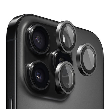 Zaštitna folija za zadnju kameru Blueo Metal Frame za Apple iPhone 16 Pro Max / 16 Pro, Kaljeno staklo, Crna