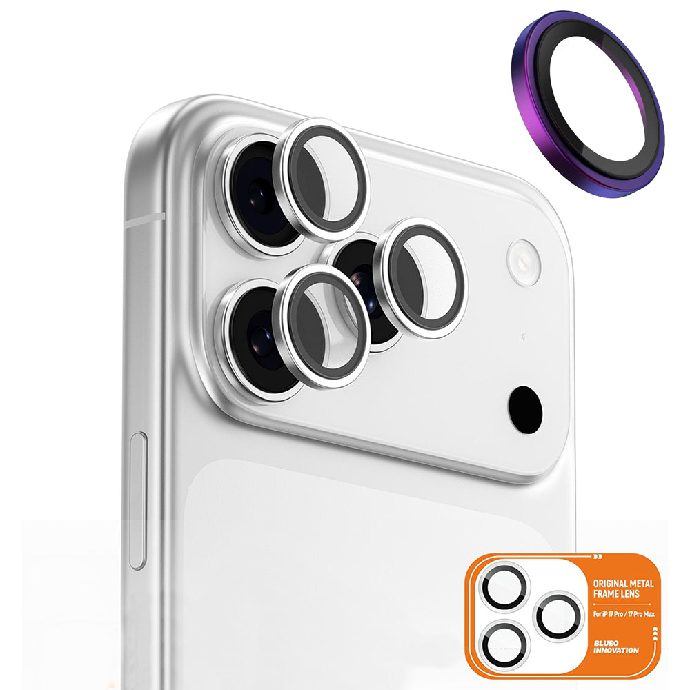 Folija za zaštitu zadnje kamere Blueo Metal Frame za Apple iPhone 17 Pro Max / 17 Pro, Kaljeno staklo, Šareno