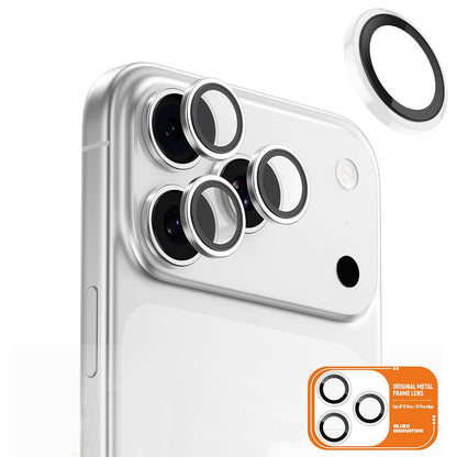 Folija za zaštitu zadnje kamere Blueo Metal Frame za Apple iPhone 17 Pro Max / 17 Pro, Kaljeno staklo, Providna