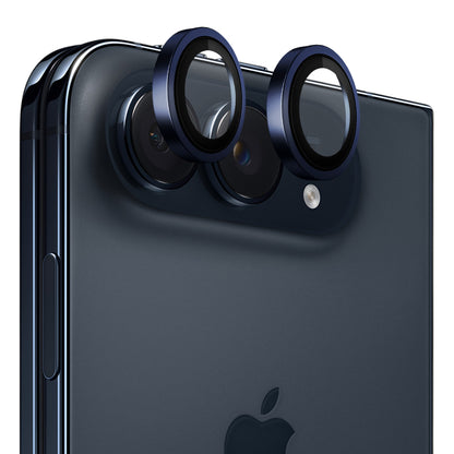 Blueo zaštitno staklo za zadnju kameru sa metalnim okvirom za Apple iPhone Duo, kaljeno staklo, plavo