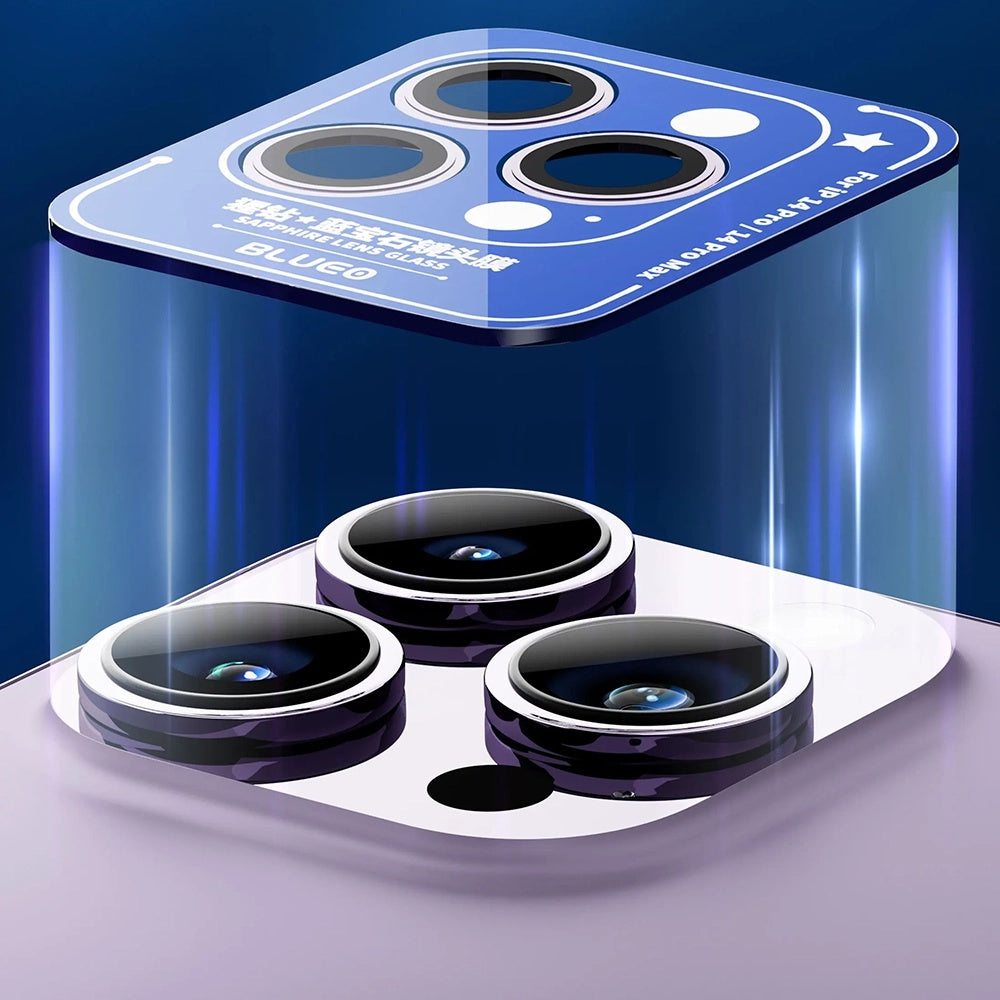 Zaštitna folija za zadnju kameru Blueo Sapphire Crystal za Apple iPhone 14 Pro Max / 14 Pro, Kaljeno staklo, Višebojno