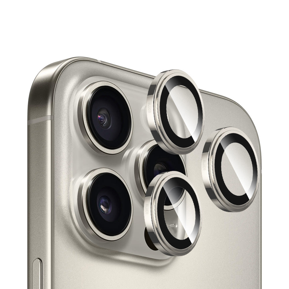 Zaštitna folija za zadnju kameru Blueo Sapphire Crystal za Apple iPhone 16 Pro Max / 16 Pro, Kaljeno staklo, Metalik siva