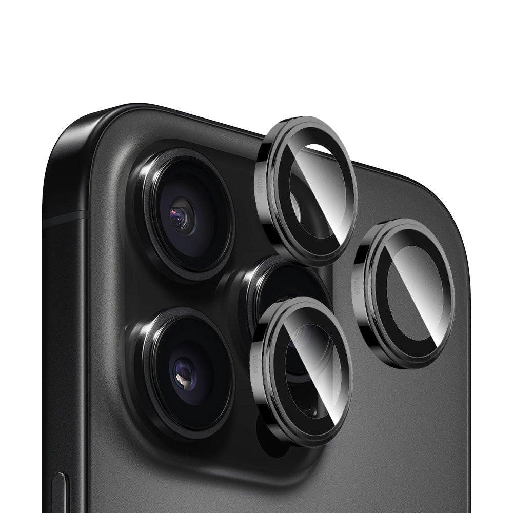 Zaštitna folija za zadnju kameru Blueo Sapphire Crystal za Apple iPhone 16 Pro Max / 16 Pro, Kaljeno staklo, Crna