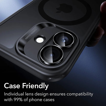 Folija za zaštitu zadnje kamere ESR Armorite za Apple iPhone 17 / 16 Plus / 16, Kaljeno staklo, Set 2 komada, Crna