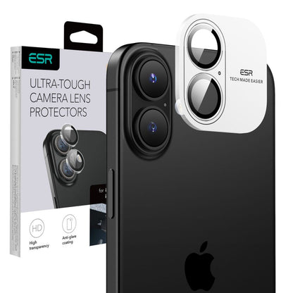 Folija za zaštitu zadnje kamere ESR Armorite za Apple iPhone 17 / 16 Plus / 16, Kaljeno staklo, Providna