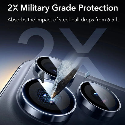 Folija za zaštitu zadnje kamere ESR Armorite za Apple iPhone 17 Pro Max / 17 Pro / 16 Pro Max / 16 Pro, Kaljeno staklo, Plava