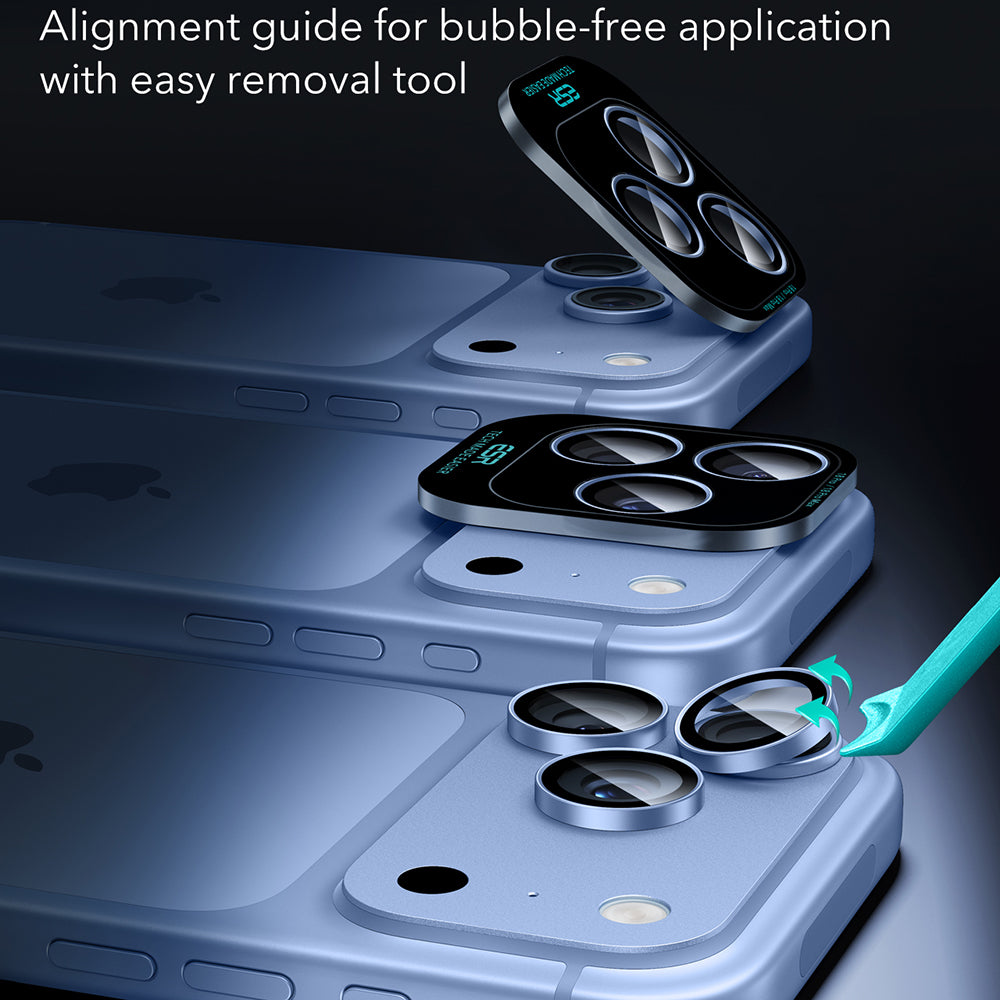 Zaštitna folija za zadnju kameru ESR Armorite za Apple iPhone 18 Pro / 18 Pro max, Kaljeno staklo, Plava