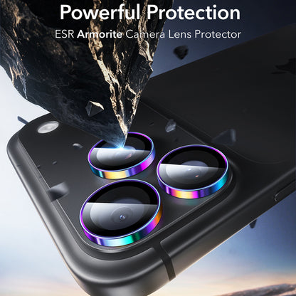 Zaštitna folija za zadnju kameru ESR Armorite za Apple iPhone 18 Pro / 18 Pro max, Kaljeno staklo, Višebojno