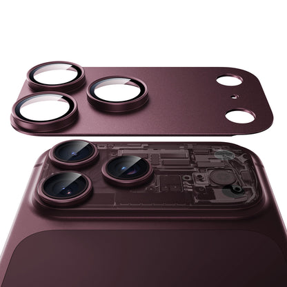 Zaštitna folija za zadnju kameru ESR Armorite Pro za Apple iPhone 18 Pro Max, Kaljeno staklo, Tamno bordo