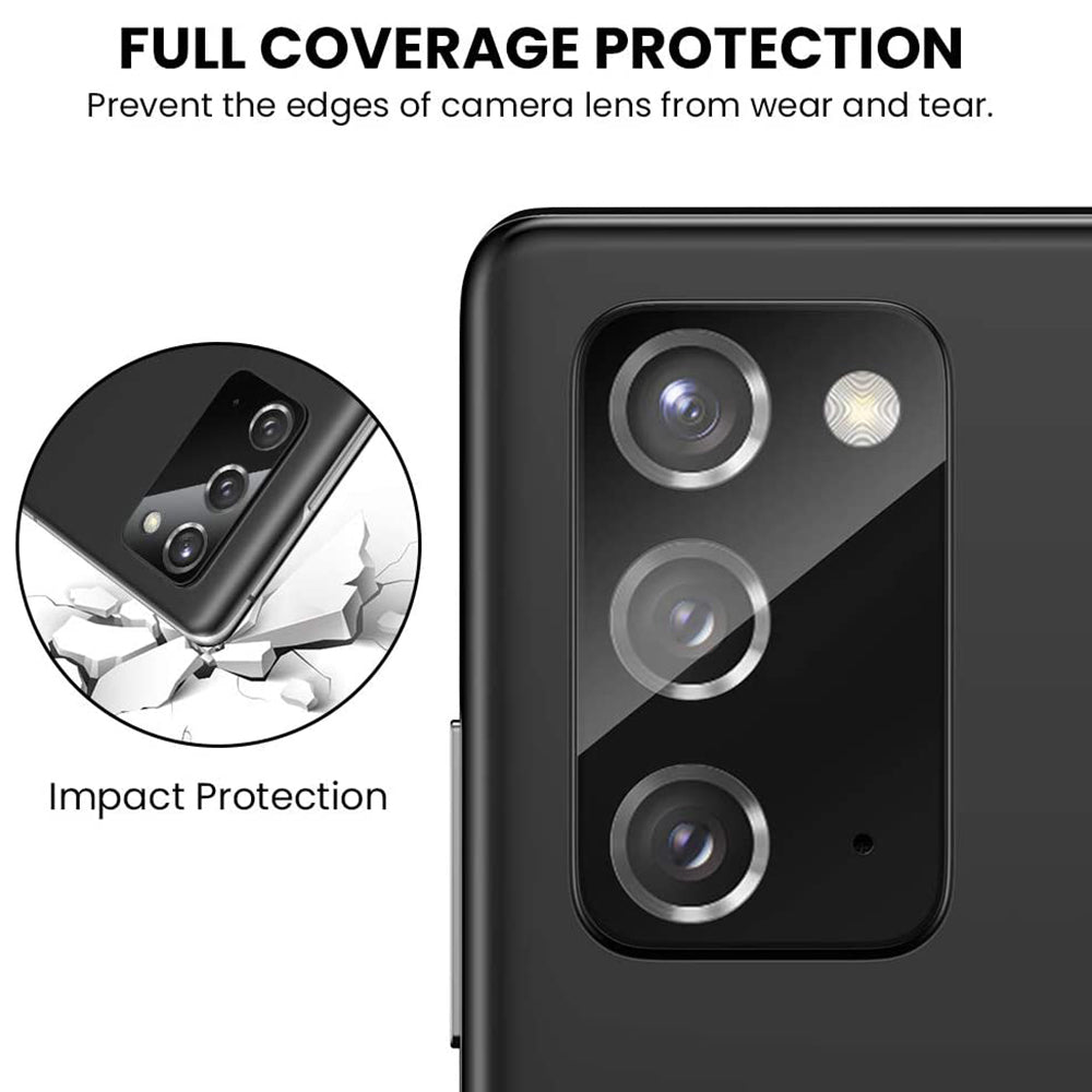Zaštitna folija za zadnju kameru Lito S+ za Samsung Galaxy Note 20 5G N981 / Note 20 N980, Kaljeno staklo, Crna