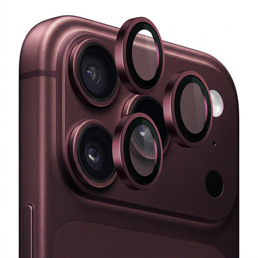 Zaštitna folija za zadnju kameru Lito Titanium AR za Apple iPhone 18 Pro / 18 Pro Max, Kaljeno staklo, Bordo