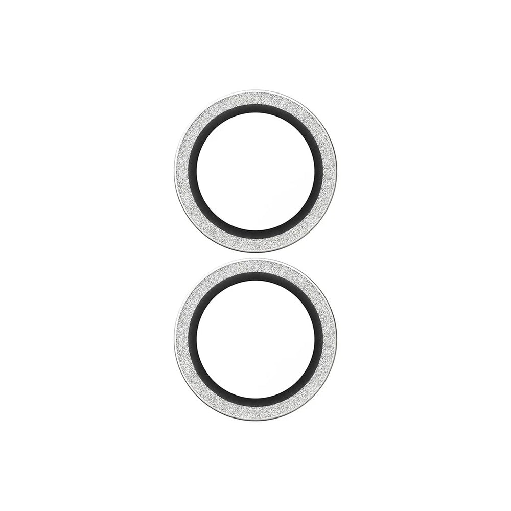 Zaštitna folija za zadnju kameru PanzerGlass Hoops Glitter za Apple iPhone 17 / 16 Plus / 16, Kaljeno staklo, Srebrna