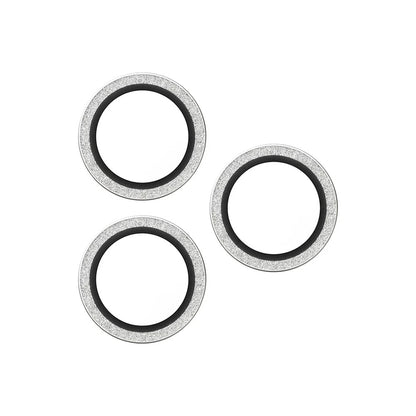 Folija za zaštitu zadnje kamere PanzerGlass Hoops Glitter za Apple iPhone 17 Pro Max / 17 Pro / 16 Pro Max / 16 Pro, Kaljeno staklo, Srebrna