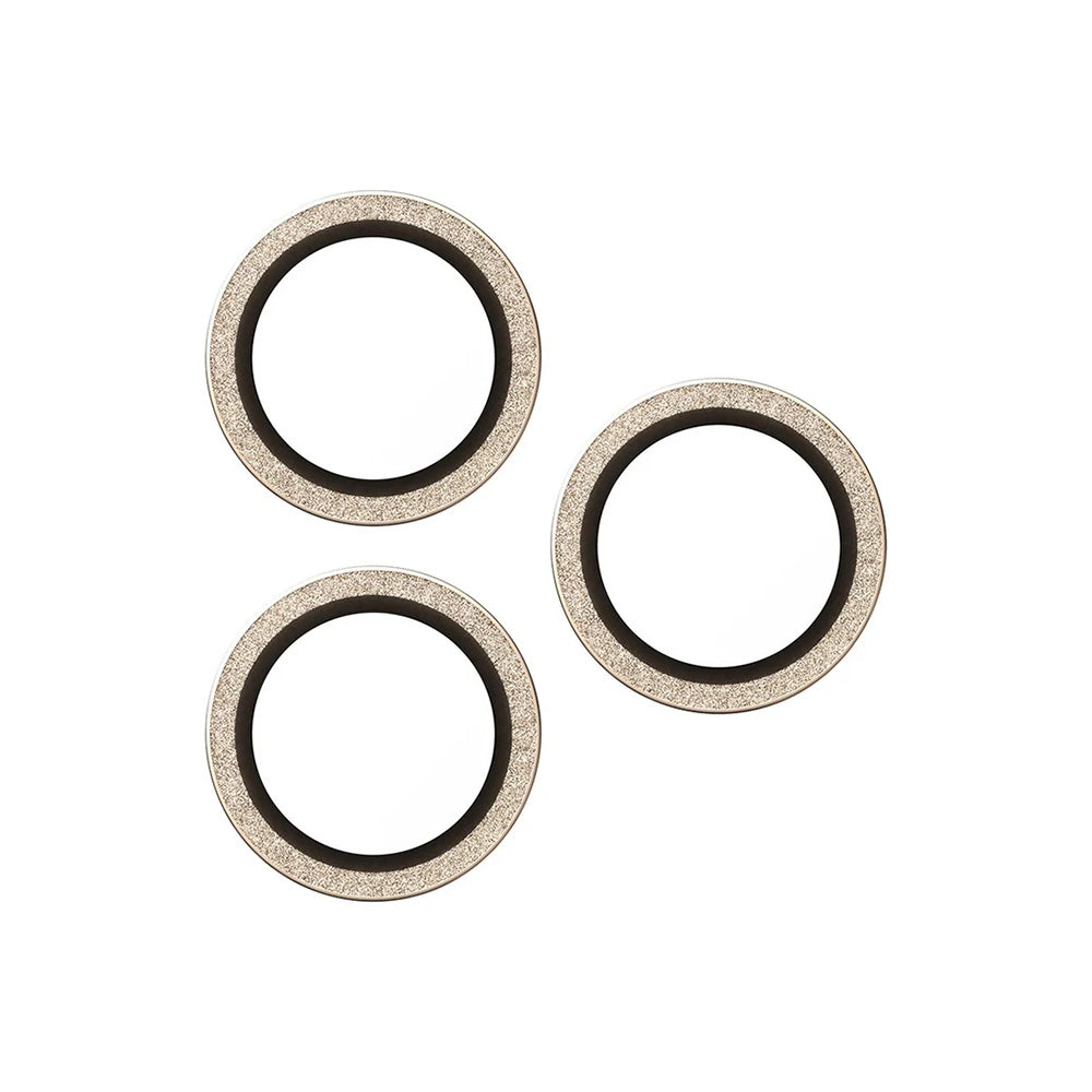 Zaštitna folija za zadnju kameru PanzerGlass Hoops Glitter za Apple iPhone 17 Pro Max / 17 Pro / 16 Pro Max / 16 Pro, Kaljeno staklo, Zlatna