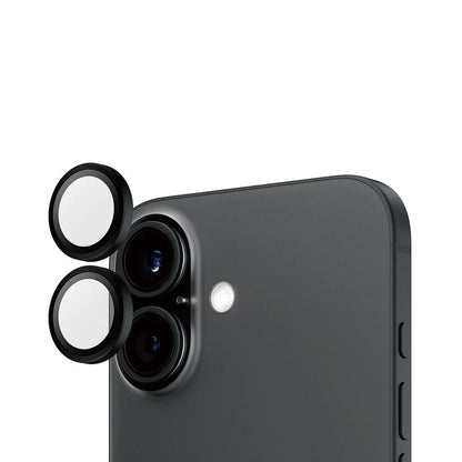 Folija za zaštitu zadnje kamere PanzerGlass Hoops za Apple iPhone 16 Plus / 16, Kaljeno staklo, Crna