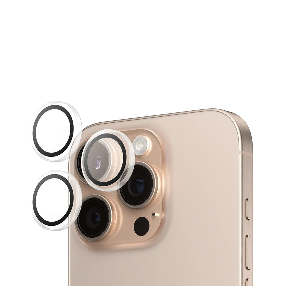 Folija za zaštitu zadnje kamere PanzerGlass Hoops za Apple iPhone 16 Pro Max / 16 Pro, Kaljeno staklo, Providna