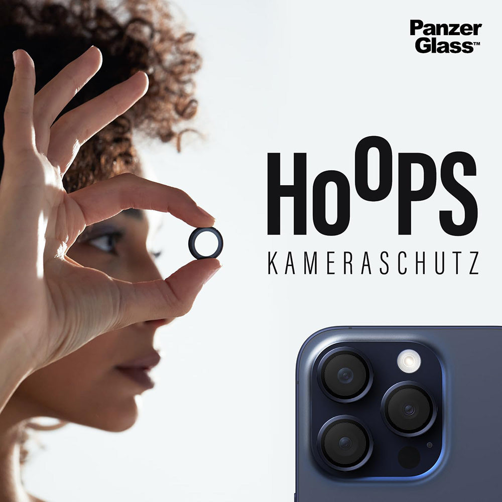Folija za zaštitu zadnje kamere PanzerGlass Hoops za Apple iPhone 17 / 16 Plus / 16, Kaljeno staklo, Providno