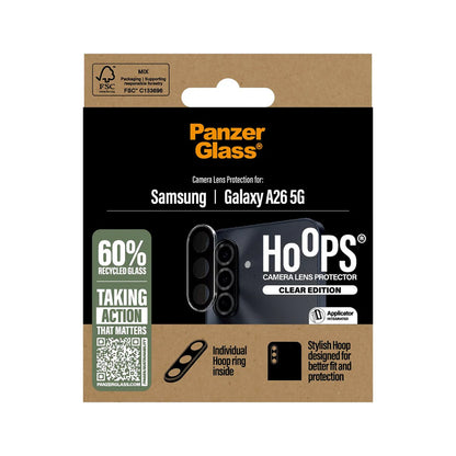 Folija za zaštitu zadnje kamere PanzerGlass Hoops za Samsung Galaxy A26 A266, Kaljeno staklo, Providna