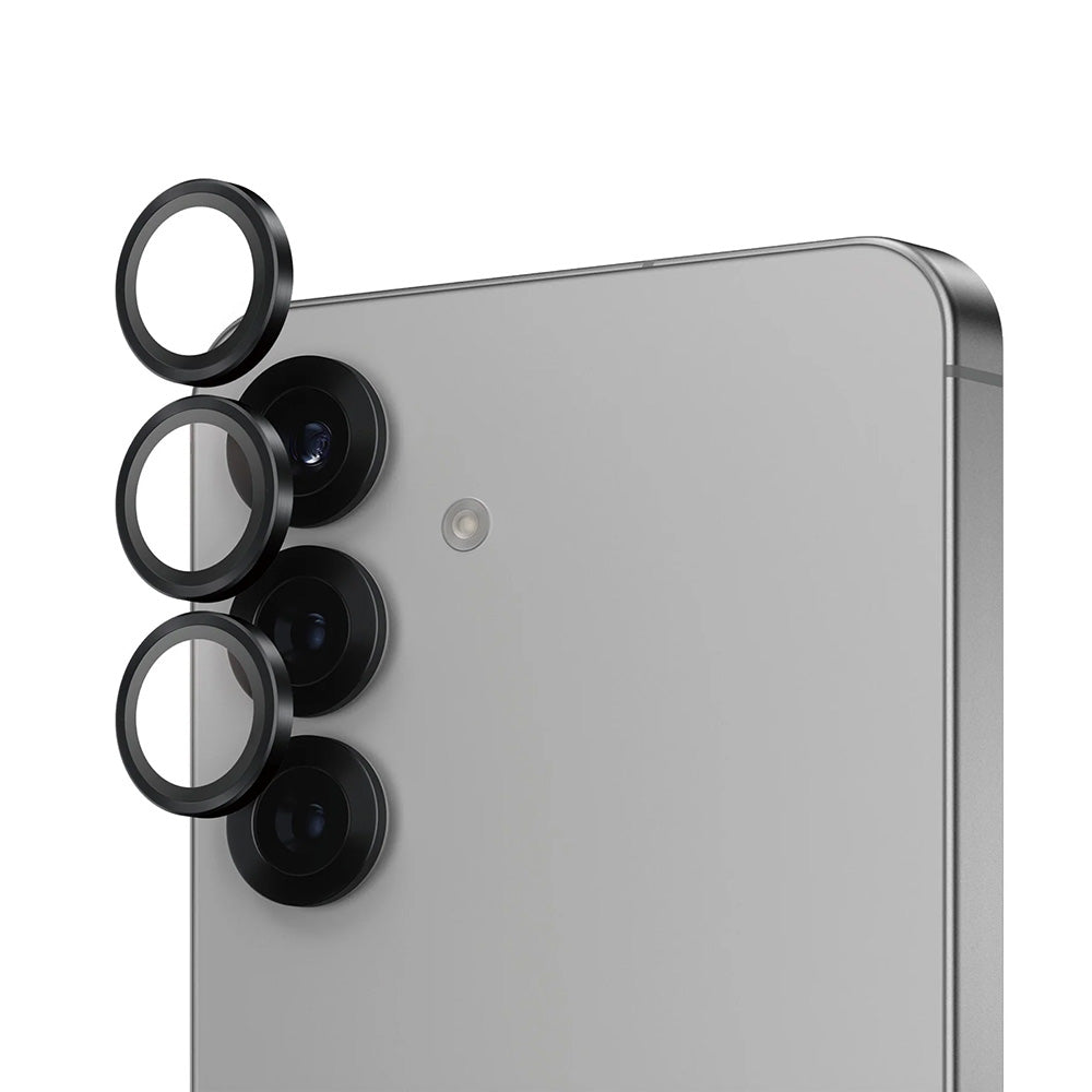 Folija za zaštitu zadnje kamere PanzerGlass Hoops za Samsung Galaxy S25 S931, Kaljeno staklo, Crna