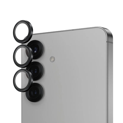 Folija za zaštitu zadnje kamere PanzerGlass Hoops za Samsung Galaxy S25 S931, Kaljeno staklo, Crna