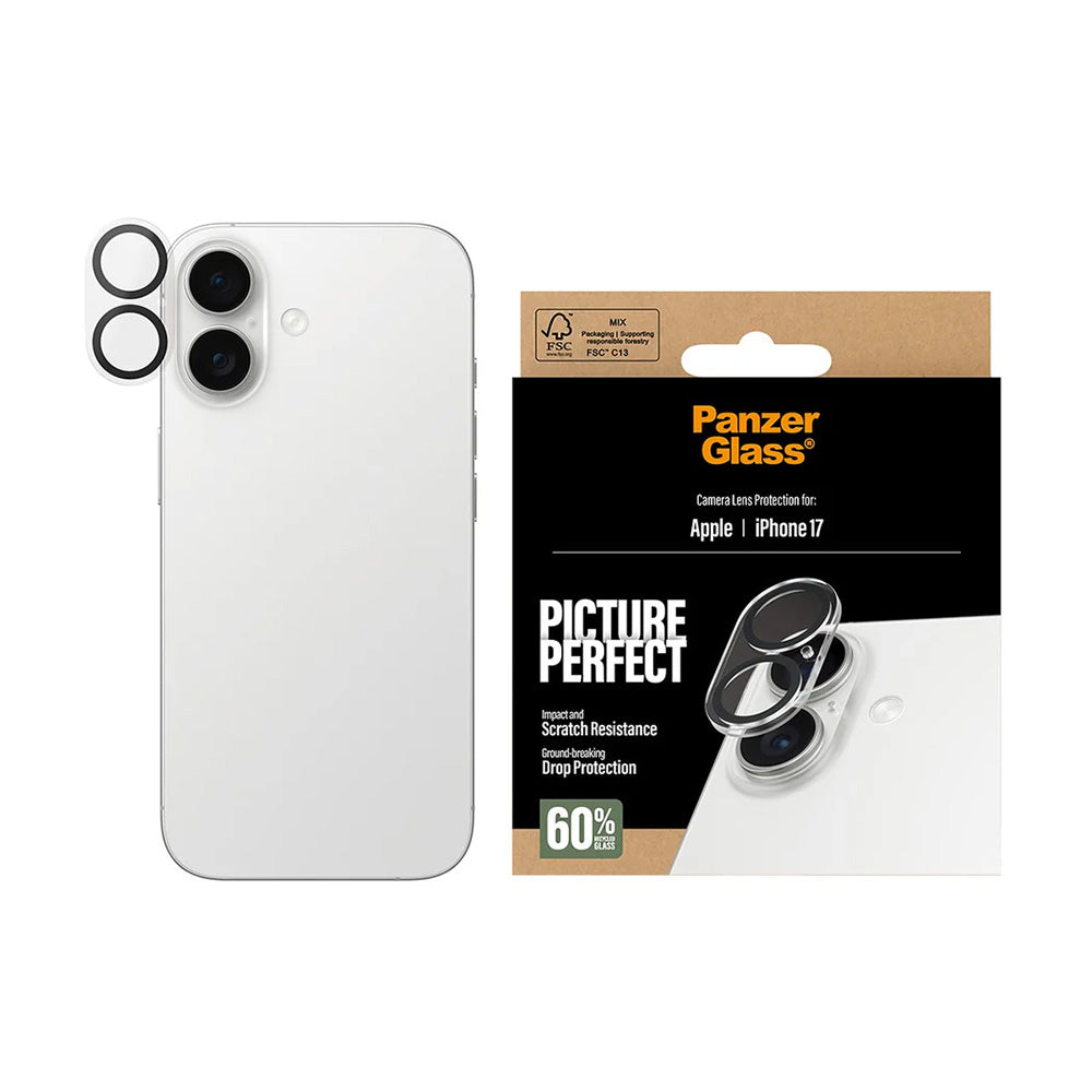 Folija za zaštitu zadnje kamere PanzerGlass PicturePerfect za Apple iPhone 17, Kaljeno staklo, Providno