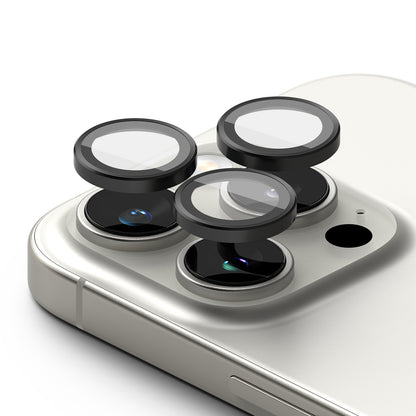 Folija za zaštitu zadnje kamere Ringke za Apple iPhone 16 Pro Max / 16 Pro, Kaljeno staklo, Set 2 komada, Crna