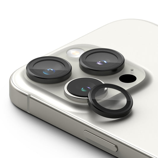 Folija za zaštitu zadnje kamere Ringke za Apple iPhone 16 Pro Max / 16 Pro, Kaljeno staklo, Set 2 komada, Crna