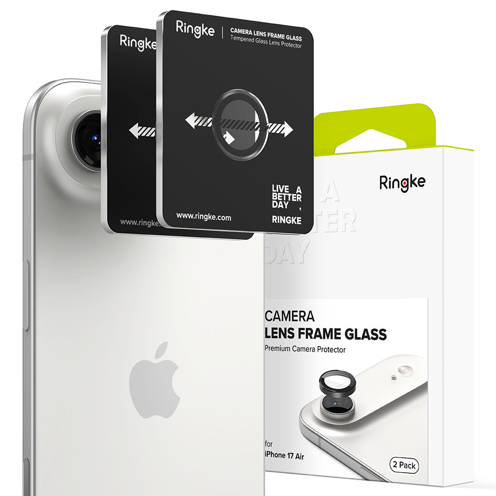 Folija za zaštitu zadnje kamere Ringke za Apple iPhone 17 Air, Kaljeno staklo, Crna