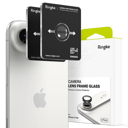Folija za zaštitu zadnje kamere Ringke za Apple iPhone 17 Air, Kaljeno staklo, Crna
