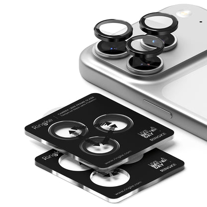 Folija za zaštitu zadnje kamere Ringke za Apple iPhone 17 Pro Max / 17 Pro, Kaljeno staklo, Crna